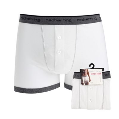 White Two Button Boxers