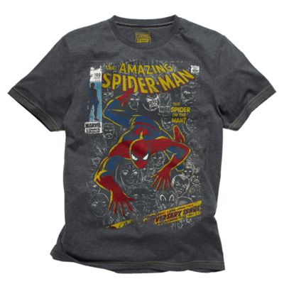 Dark grey Spiderman crew neck t-shirt