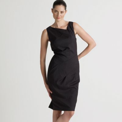 Grey pinstripe tailored dress