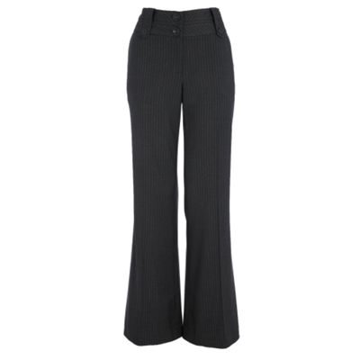 Charcoal pinstripe tailored trousers