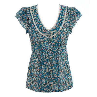 J by Jasper Conran Turquoise printed blouse