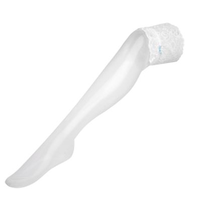 White deep lace stockings