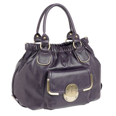 Jasper Conran Purple gathered slouch shoulder bag