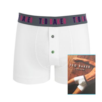 White two button boxers