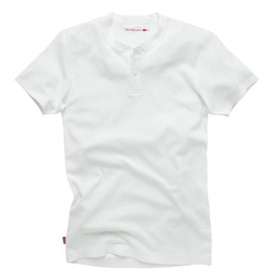 Levis White Henley ribbed granddad t-shirt