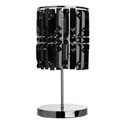 Clear crystal drop table lamp