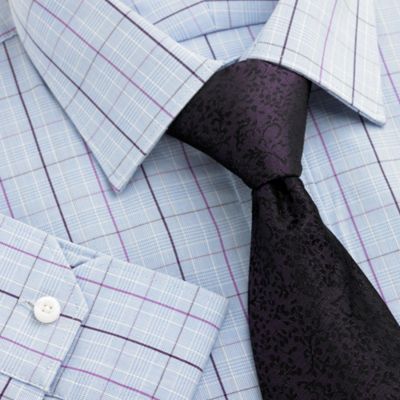 Blue Checked Long Sleeved Shirt