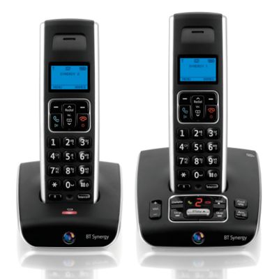 Twin dect telephone set with answer machine