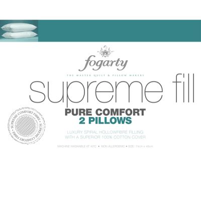 Synthetic filled pillow pair