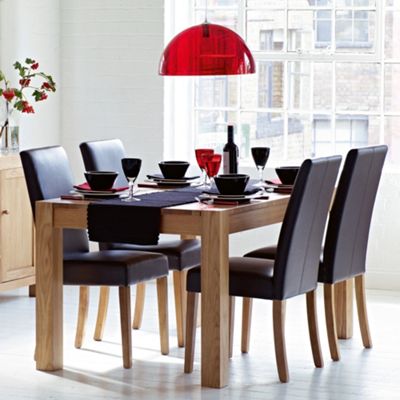 Debenhams Light solid oak Newport dining table - Was