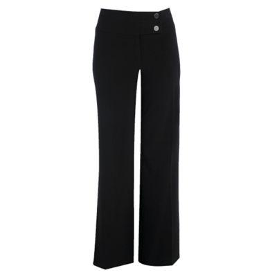 Petite black bootcut trousers