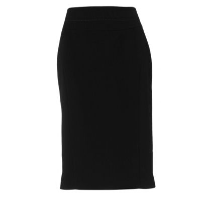 Collection Black stab stitch suit skirt