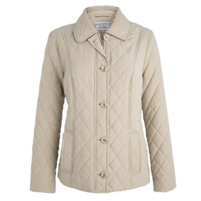 Beige quilted jacket