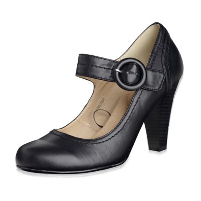 Black Mary Jane court shoes