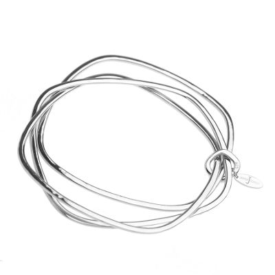 Sterling silver square bangle trio