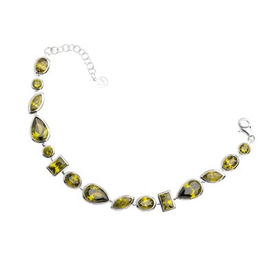 Vicenza Sterling silver green stone bracelet product image