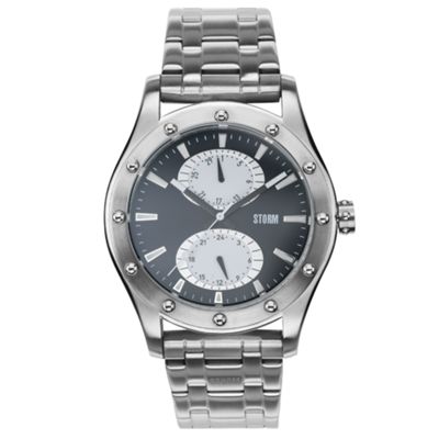 Mens silver coloured multi dial watch