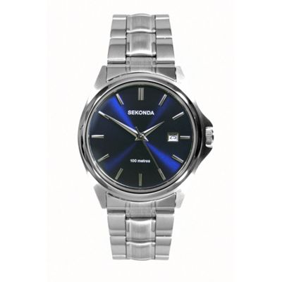 Sekonda Mens round blue dial with bracelet strap