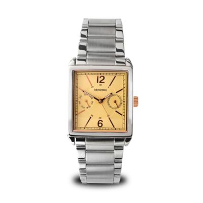 Sekonda Mens cream multi dial with bracelet strap