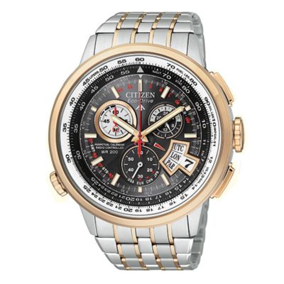 Mens two tone chronograph watch
