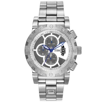 Storm Mens silver coloured chronograph watch
