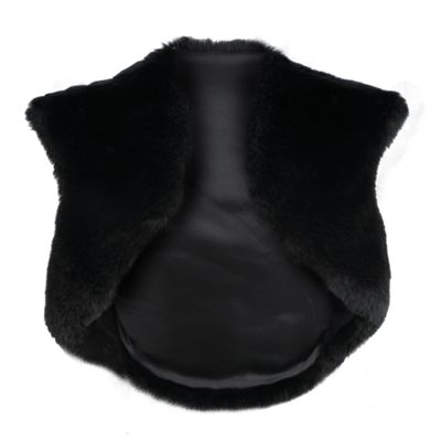 Black faux fur gilet