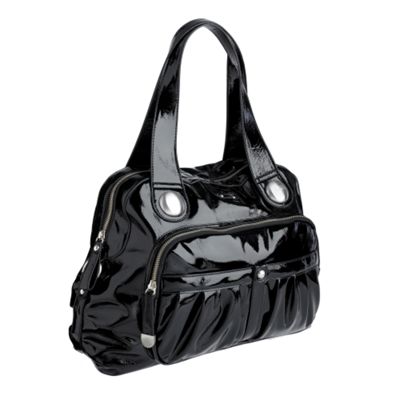 Jasper Conran Black Bowling Patent Bag f...