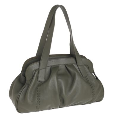 Khaki 3 section shoulder bag