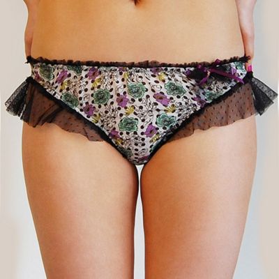 Multi coloured 'Dotty Flowers' hipster briefs