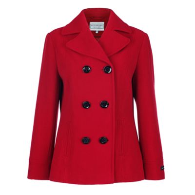 Debenhams Classics Red short Reefer coat