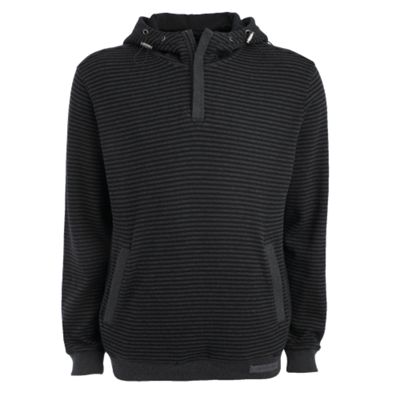 Grey waffle striped hoodie
