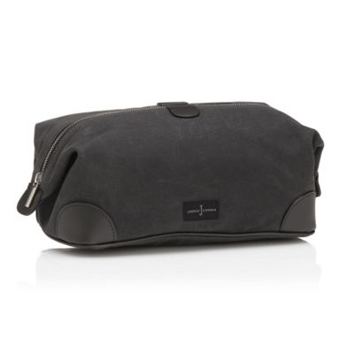Grey waxed frame wash bag