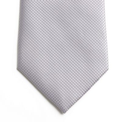 Light grey micro square tie