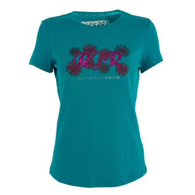 Turquoise daisly logo t-shirt