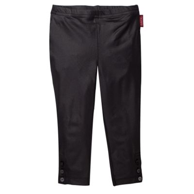 Black wet look leggings