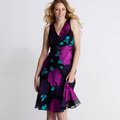 Magenta 'Devoree' floral dress