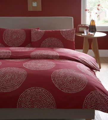 Red 'Dakota' bed linen set