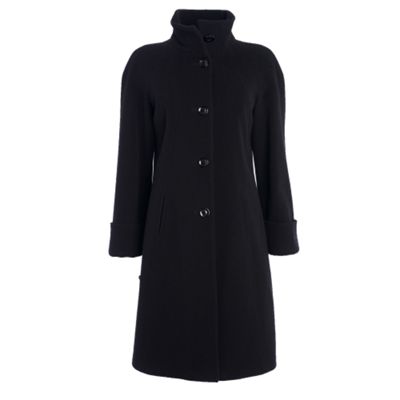 Black cashmere blend coat