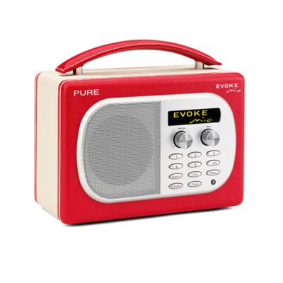 Red 'Evoke Mio' DAB radio