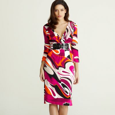 Pink & orange jersey dress