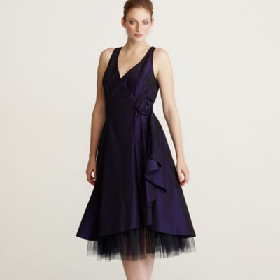 Debut Purple taffeta evening gown