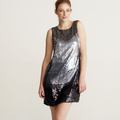 J by Jasper Conran Silver sequinned shift dress