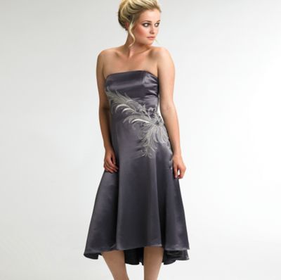 Pewter embellished evening dress
