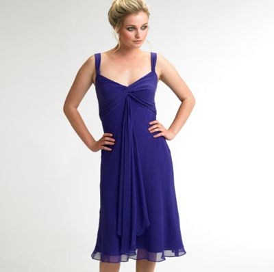 Purple silk and jersey dress