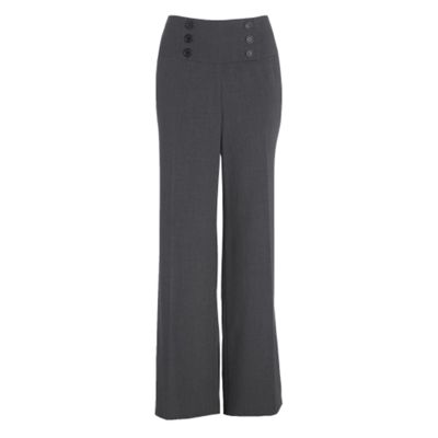 Grey wide leg sailor trousers