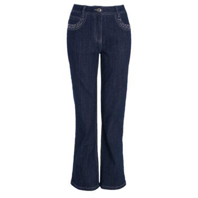 Blue diamante pocket jeans