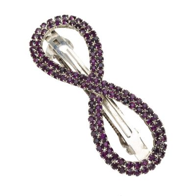 Purple figure of eight spring clip