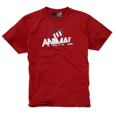 Animal Red block logo t-shirt