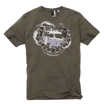 Ripcurl Khaki bus print t-shirt