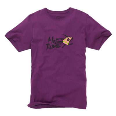 Hot tuna Purple chess print piranha t-shirt
